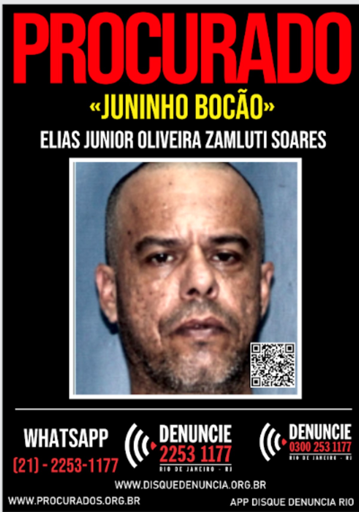 Disque Denúncia pede informações sobre foragido envolvido na morte de PM em Resende