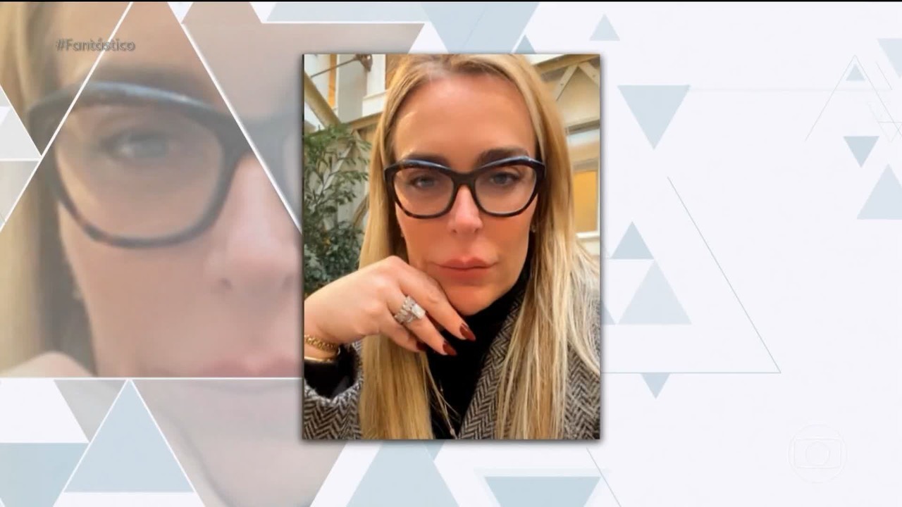 Imagem de uma entrevista na TV com Roberta Luchsinger