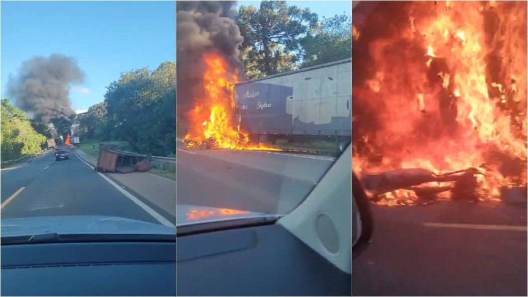 Acidente entre carreta e carro mata uma pessoa e provoca congestionamento em Capão Bonito