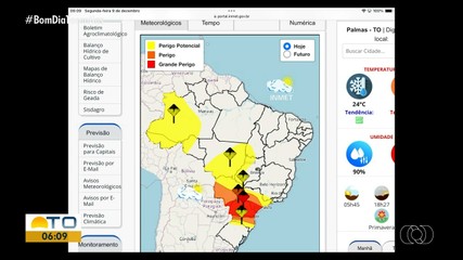 Saiba como fica a previsão do tempo para o Tocantins