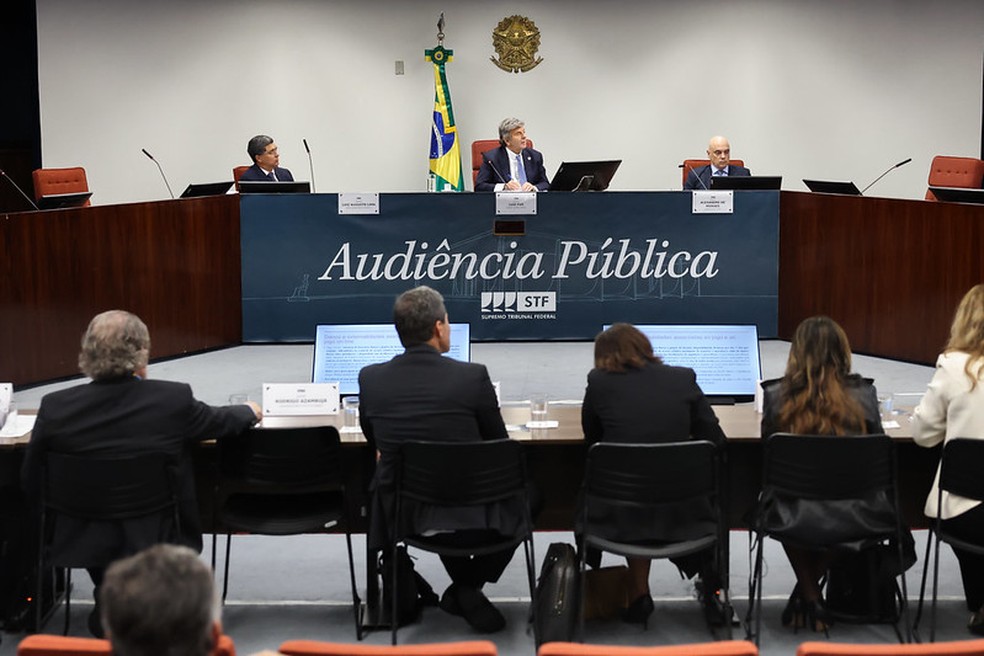 Audiência pública para discutir os impactos das apostas online (bets) no Brasil. — Foto: Gustavo Moreno/STF