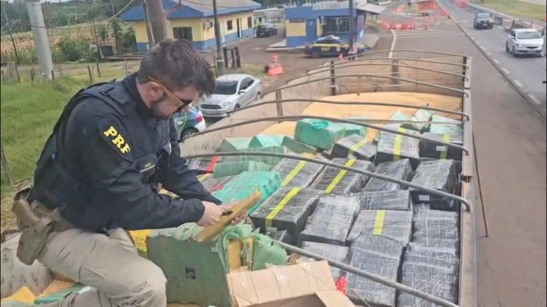 Casal com criança é preso no PR durante apreensão da maior quantidade de maconha do ano em rodovias federais
