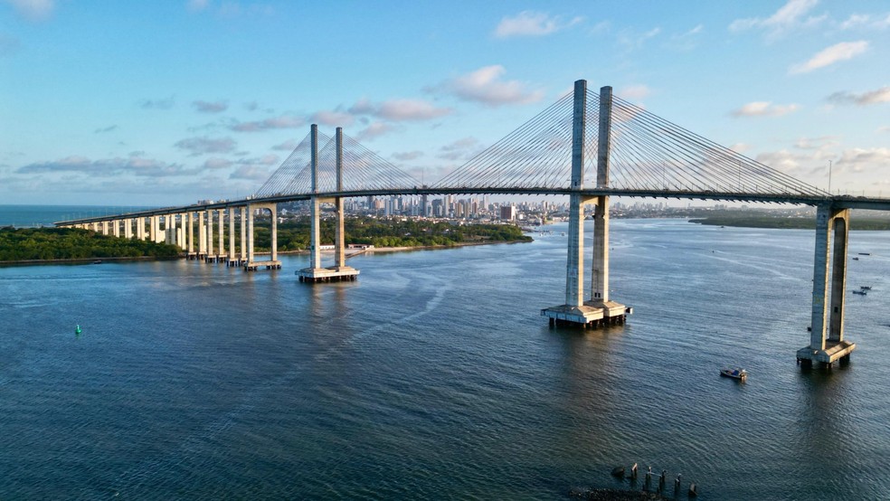 Ponte Newton Navarro, em Natal — Foto: Sandro Menezes/Governo do RN