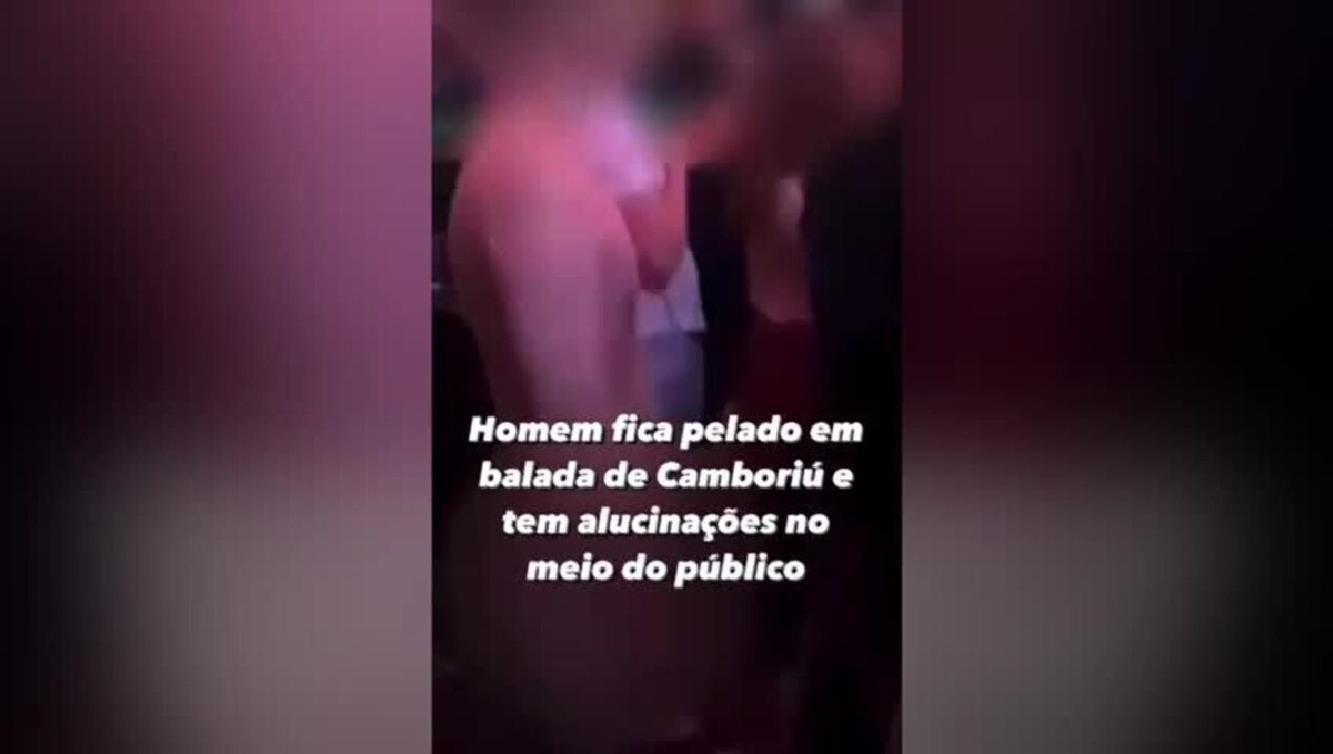 Homem é flagrado pelado em balada de Camboriú e repercute na web