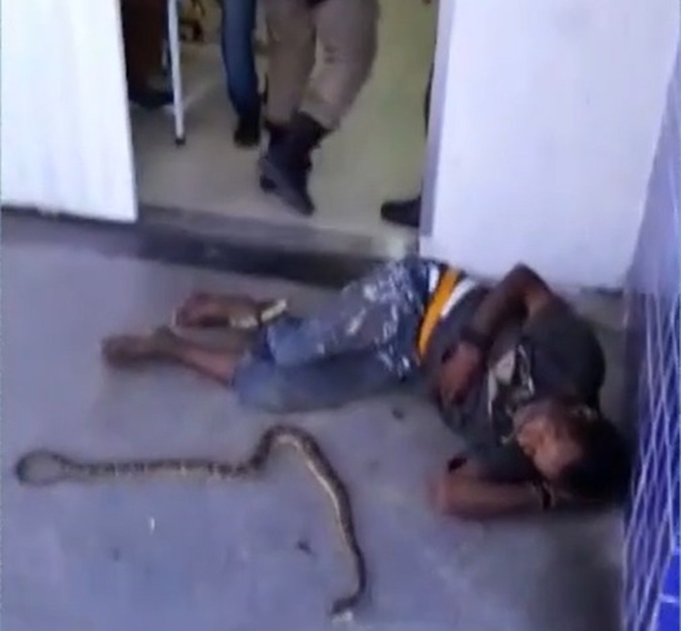 Homem afirma ter atendimento negado após ser picado por uma cobra em Salvador — Foto: Reprodução/TV Bahia