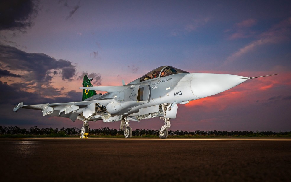 Caças F-39 Gripen da FAB — Foto: Reprodução/SO Johnson/Força Aérea Brasileira