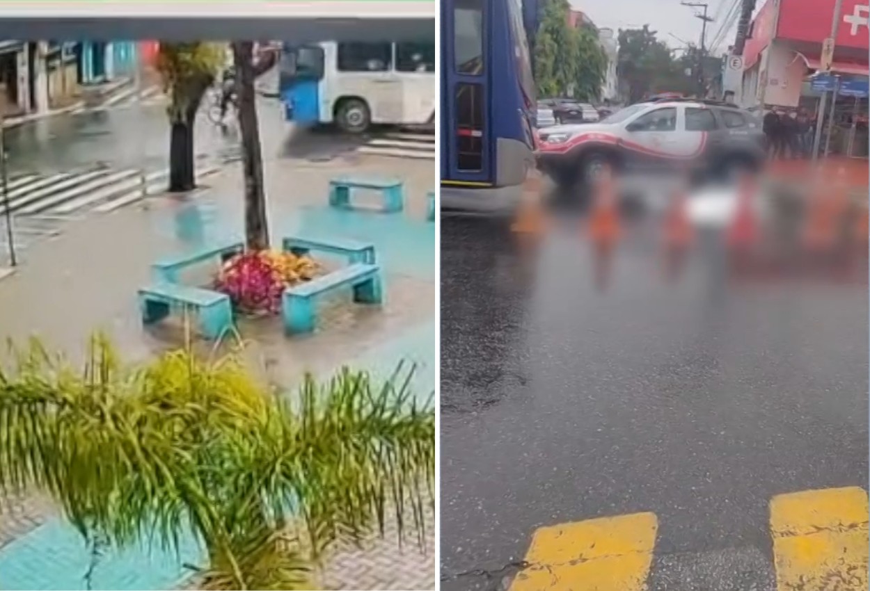 Vídeo mostra momento em que ciclista é atropelado por ônibus em Arujá