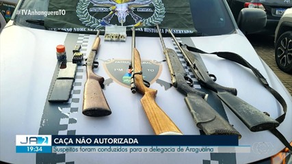 Suspeitos são flagrados com armas e praticando caça ilegal; saiba mais