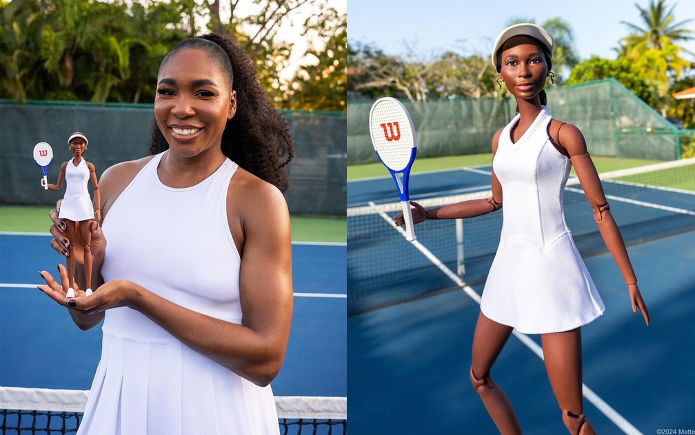 Venus Williams está entre as nove estrelas do esporte que terão sua própria Barbie — Foto: Reprodução/Instagram