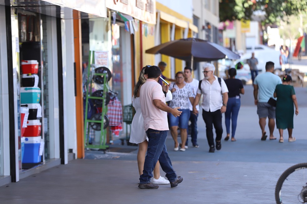 Comércio em Palmas, Tocantins — Foto: Djavan Barbosa/TV Anhanguera