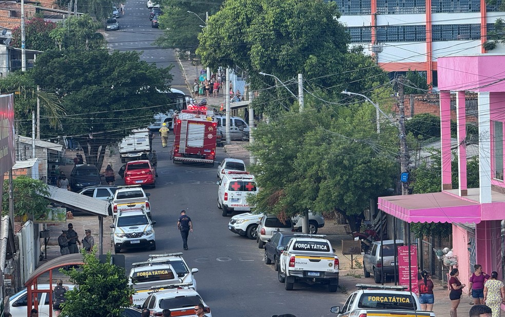 Rua dos Sábias, onde ocorreu acidente que matou pai e filha em Sapucaua do Sul — Foto: Fabiana Lemos/RBS TV