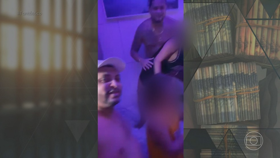 Presidiários recebem garotas de programa em celas em presídio de Pernambuco — Foto: Reprodução/TV Globo