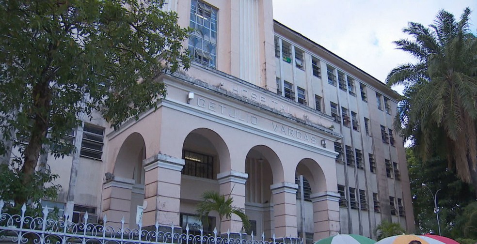 Hospital Getúlio Vargas fica no bairro do Cordeiro, na Zona Oeste do Recife — Foto: Reprodução/TV Globo