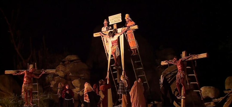 Espetáculo da Paixão de Cristo de Nova Jerusalém movimenta economia do Agreste de Pernambuco — Foto: Everton Freitas / TV Asa Branca