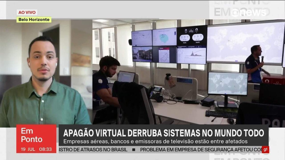Apagão cibernético atrasa voos e prejudica serviços bancários e de comunicação ao redor do mundo