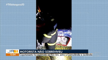 Motorista não sobrevive após capotamento na TO-164