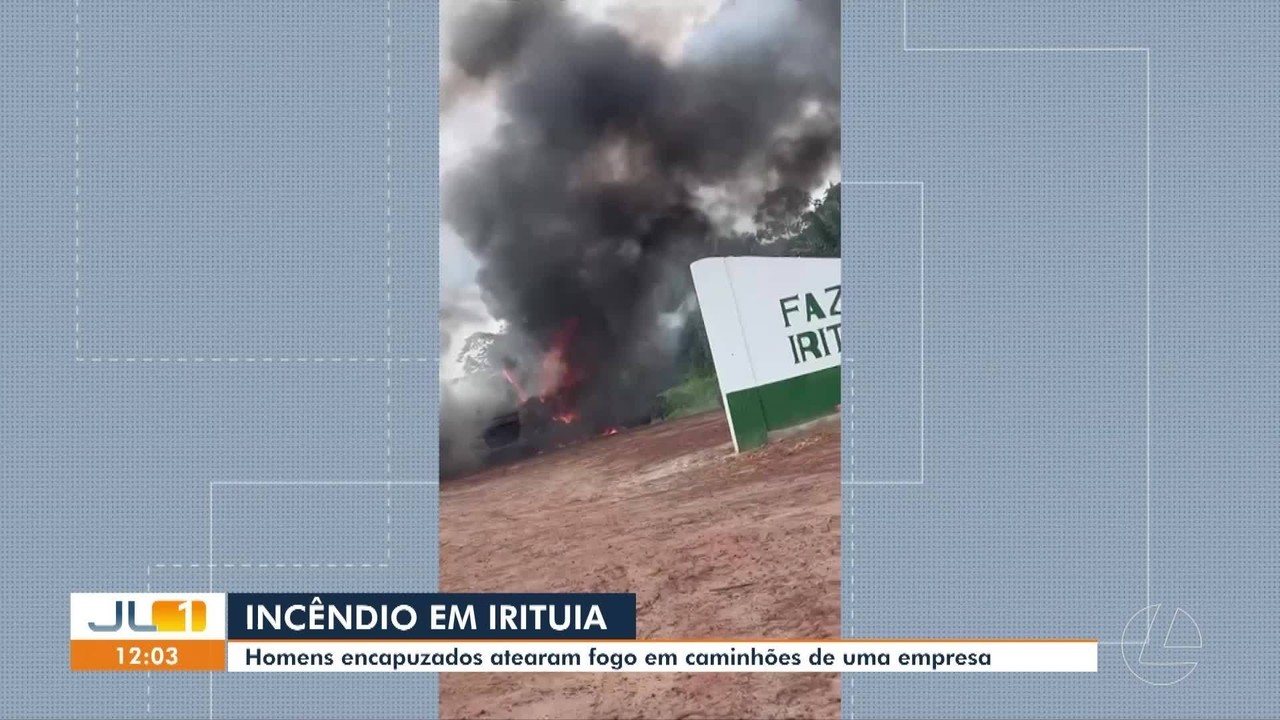 Incêndio destrói caminhões de produção de dendê na PA-253 em Irituia, no Pará
