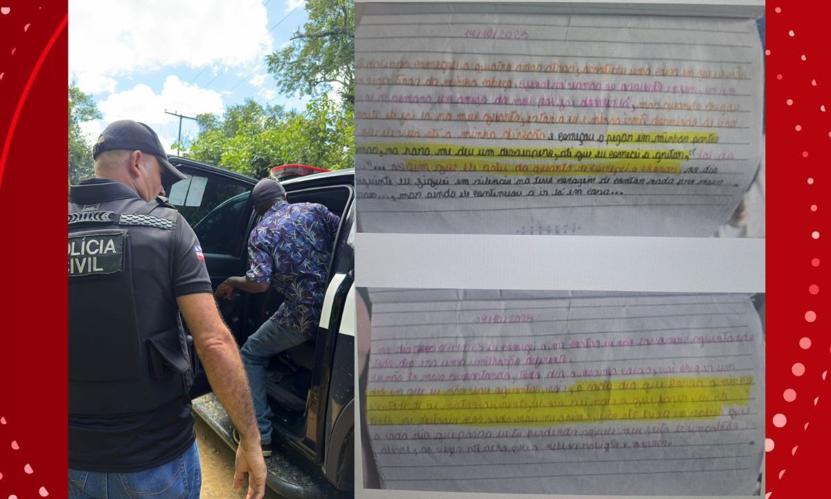 Homem é preso por abuso sexual após irmã ler relato de crime em diário da vítima na BA