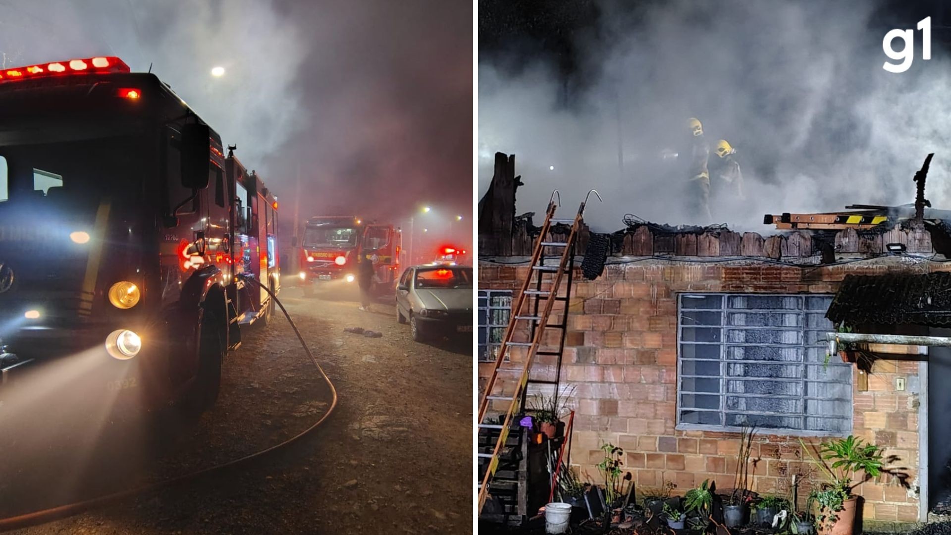 Incêndio atinge casa e assusta moradores em Canela, na Serra Gaúcha