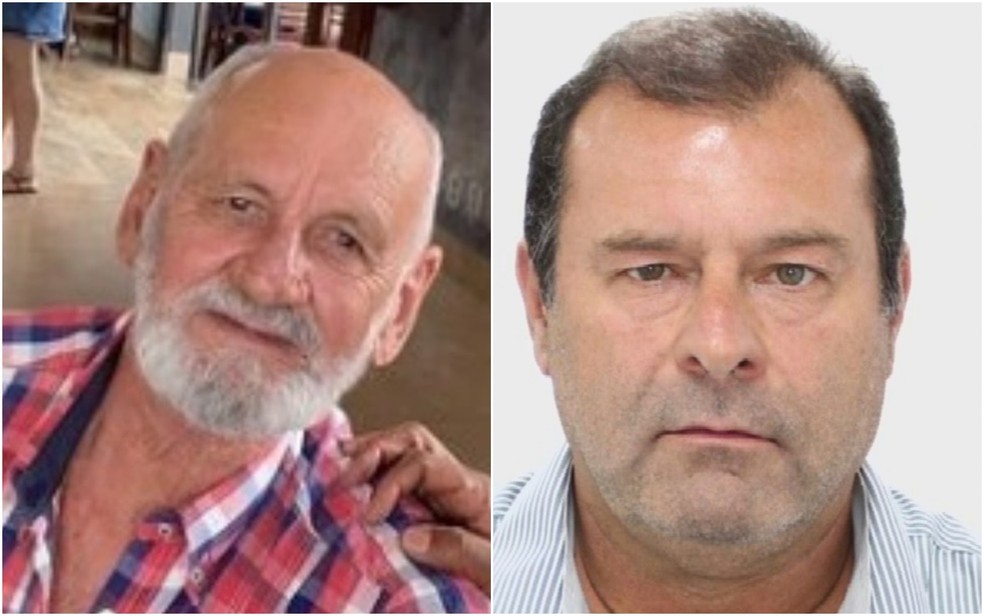 Corretor Wellington Freitas, de 67 anos (esquerda), foi morto a mando do fazendeiro Renato Souza (direita), em Rio Verde, Goiás — Foto: Montagem/g1