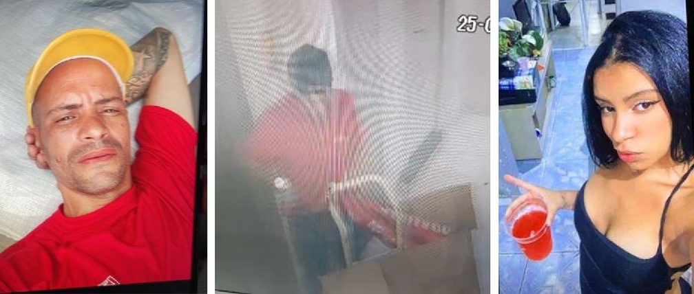 Wellington Rosas aparece em vídeo carregando caixa com o corpo da filha Rayssa, segundo a polícia — Foto: Reprodução/Polícia Civil de SP