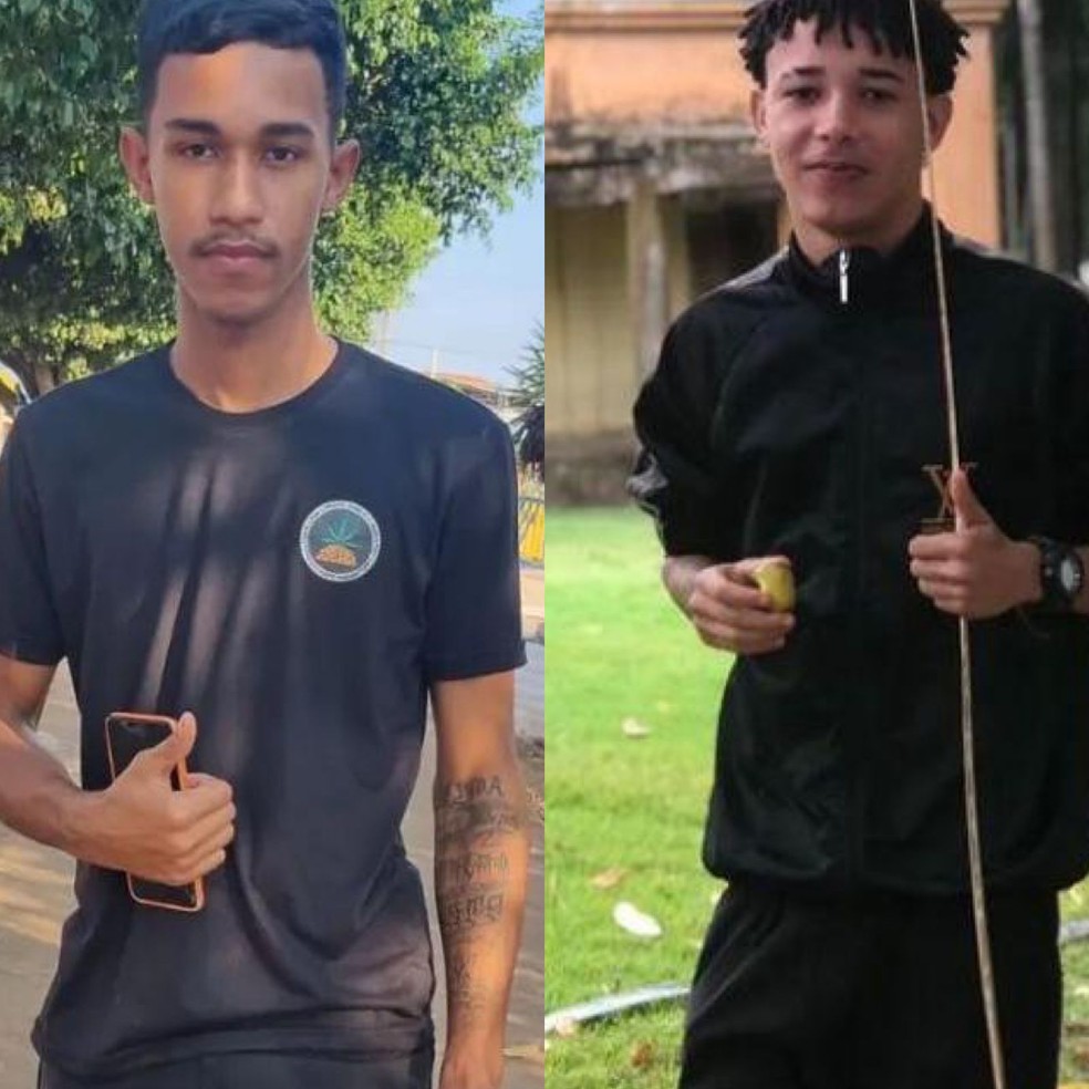 As vítimas foram identificadas como Jakson Francisco de Souza, de 19 anos e Ludinei Kennedy Paixão Andrade, de 18 anos  — Foto: Reprodução