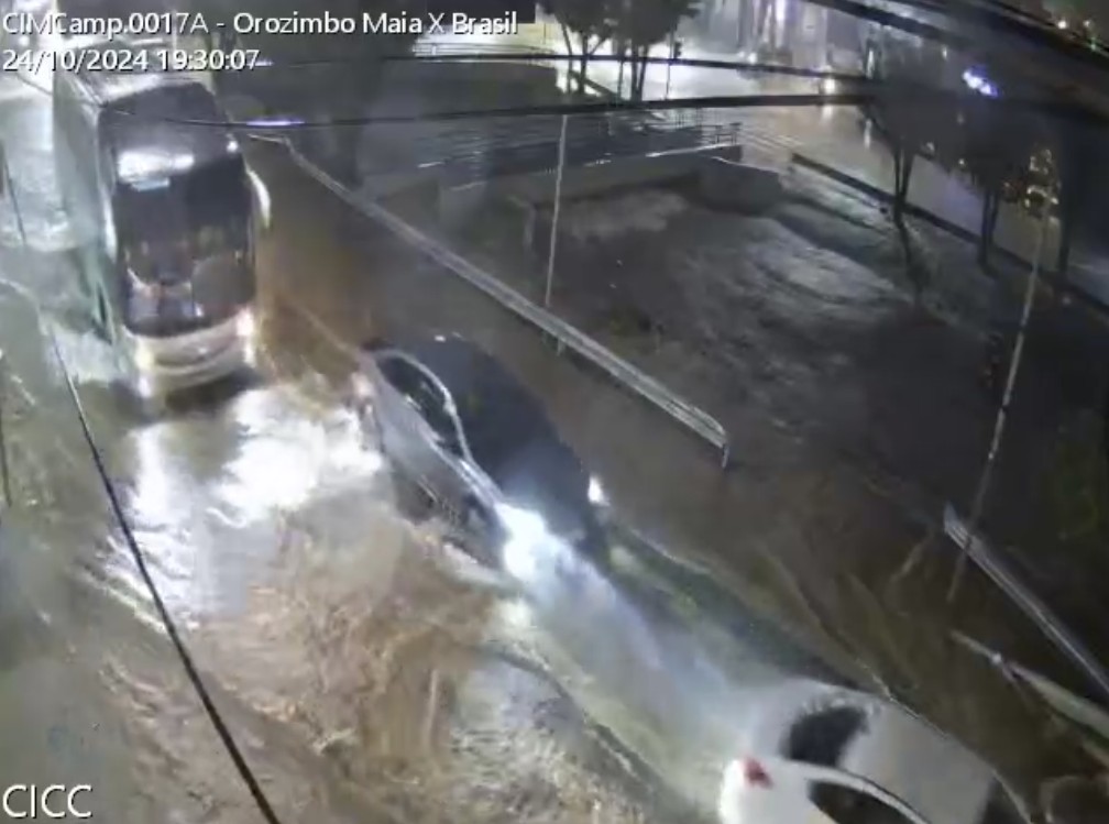 VÍDEO: veja momento que avenidas da região central de Campinas ficam embaixo d’água