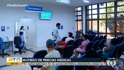 Mutirão de perícias médicas do INSS será realizada neste fim de semana em Palmas