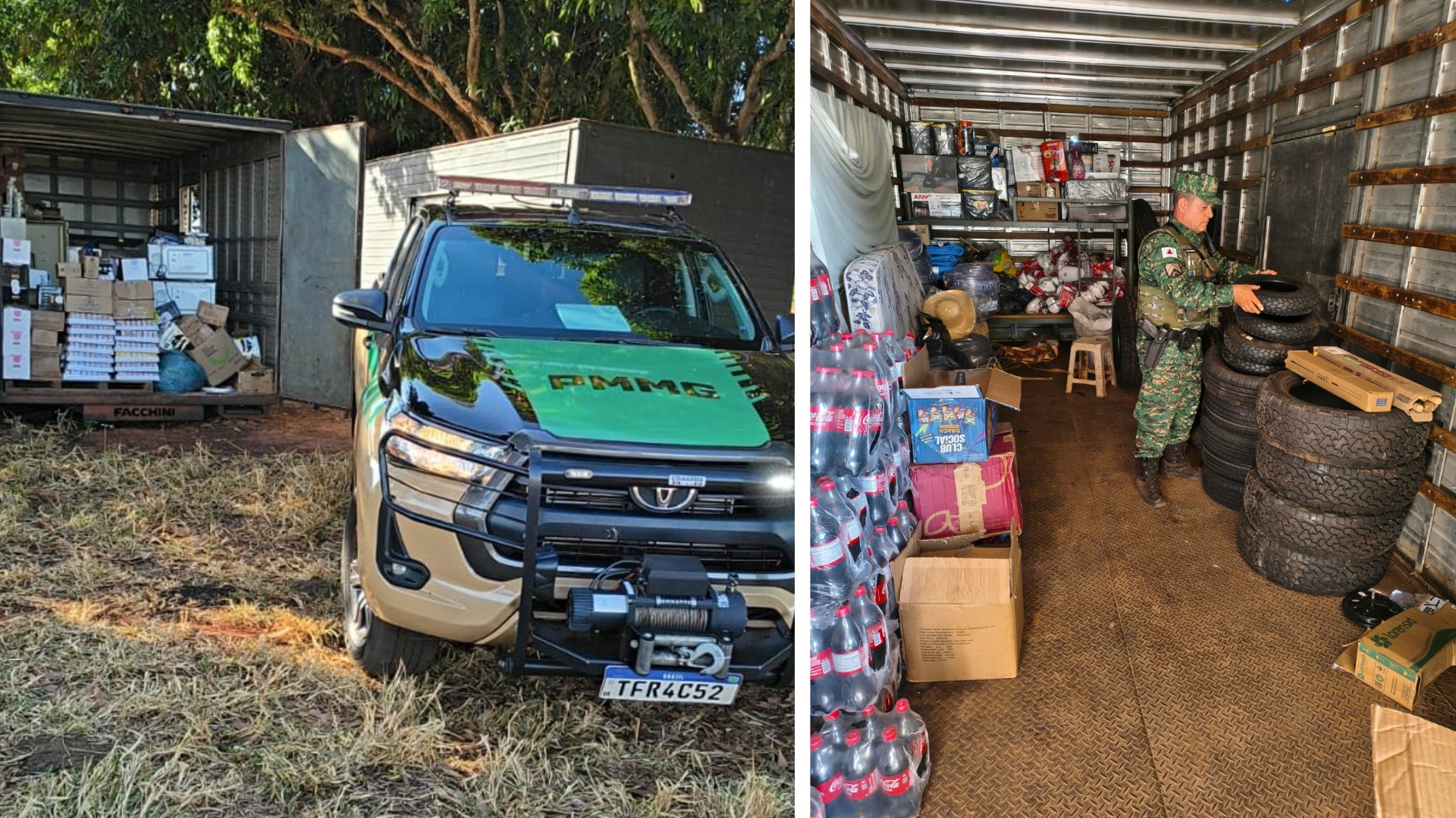 Mais de R$ 1 milhão em mercadorias são apreendidas em contêineres na BR-153, em MG