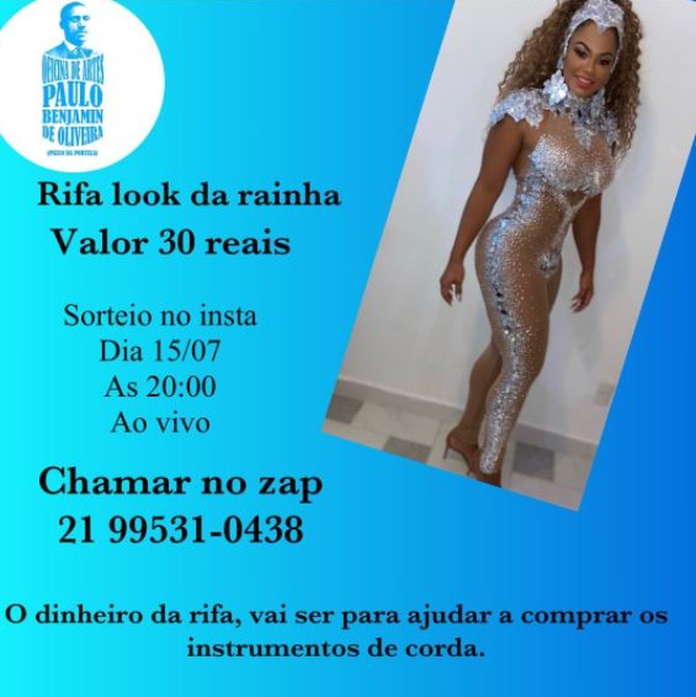 Rainha da Portela faz rifa para ajudar a comprar instrumentos de corda de  projeto da escola | Carnaval 2023 no Rio de Janeiro | G1