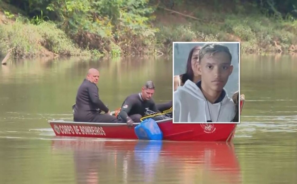 Adolescente William Gabriel Germano Politi, de 15 anos, desapareceu no Rio Mogi Guaçu em Conchal — Foto: EPTV/Redes sociais