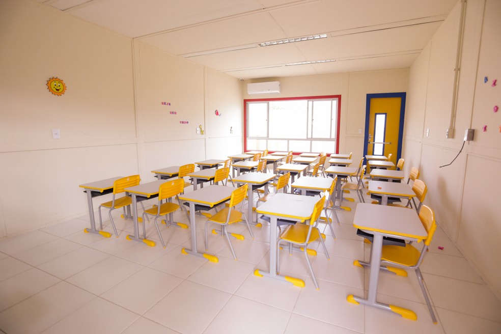Sala de aula de escola municipal de Teresina — Foto: Ascom PMT