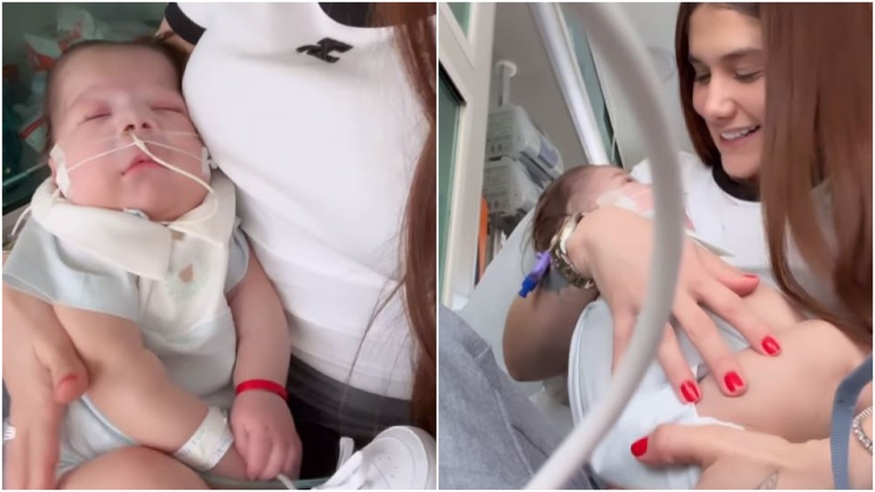 Filho do cantor Zé Vaqueiro, Arthur, que nasceu com uma síndrome rara e faleceu aos 11 meses — Foto: Reprodução