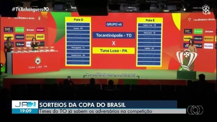 Times tocantineses têm seus rivais da Copa do Brasil revelados; confira