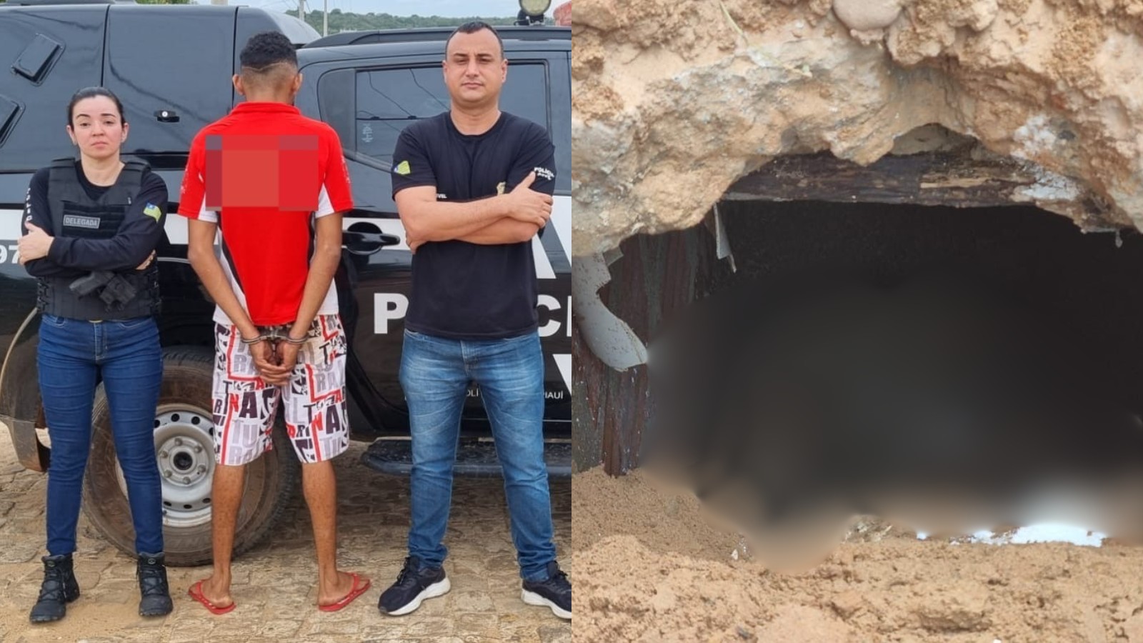 Jovem de 22 anos é preso suspeito de matar homem e ocultar corpo em fossa no Piauí