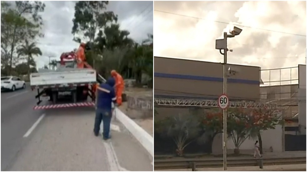 Motoristas percebem retirada de fotossensores em vias no Ceará — Foto: TV Verdes Mares/Reprodução