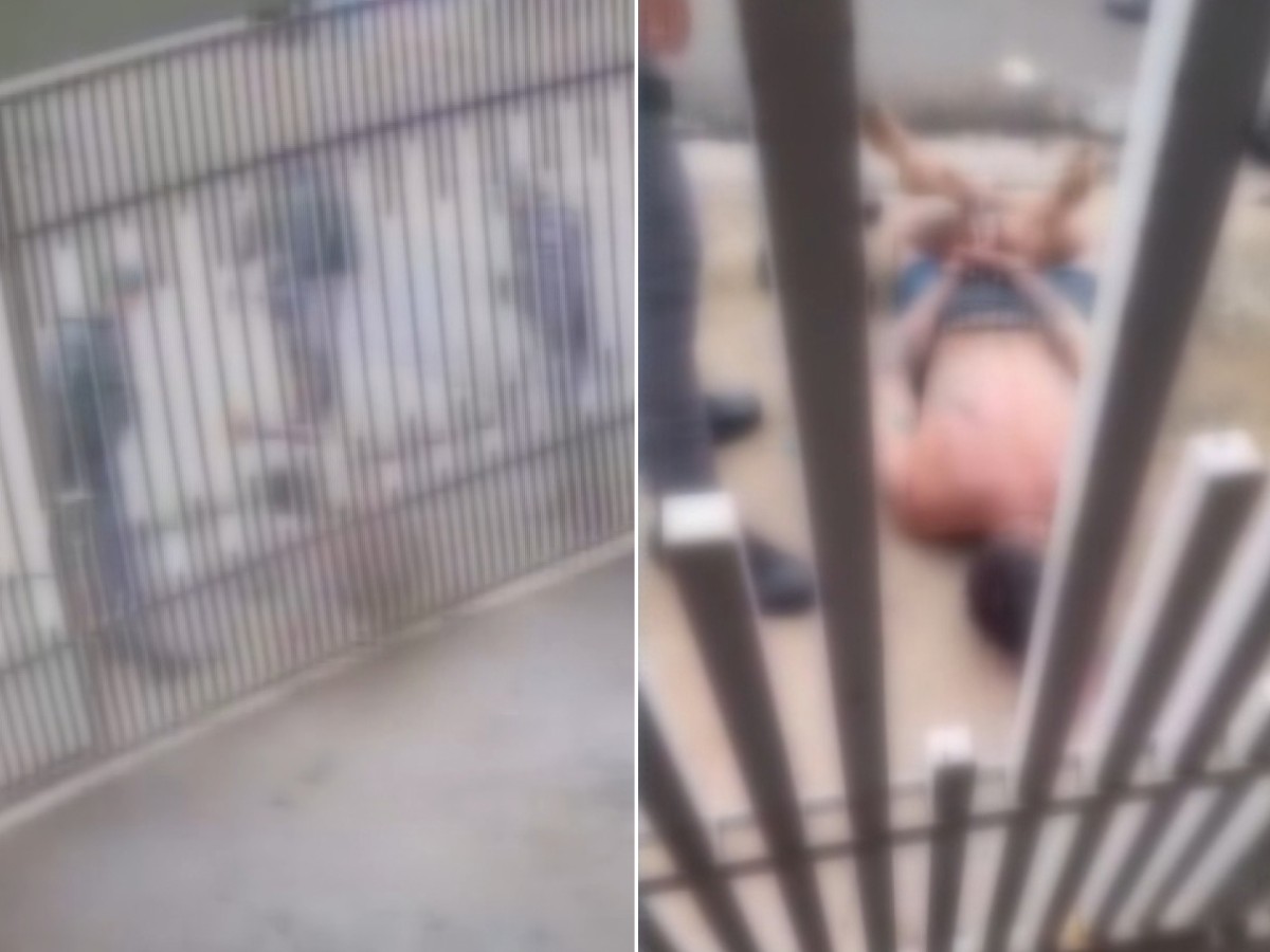 VÍDEO: homem é agredido com cassetetes e chutes por três policiais militares no interior de SP