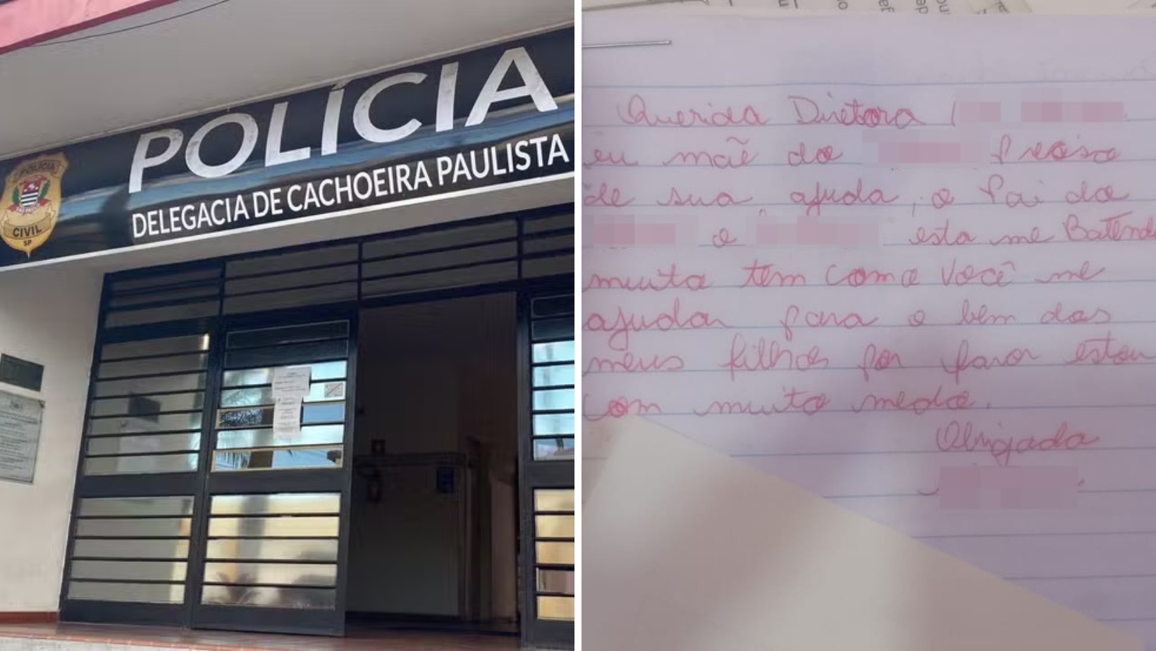 Mulher é resgatada de cárcere privado após filho levar bilhete para a escola com pedido de socorro no interior de SP