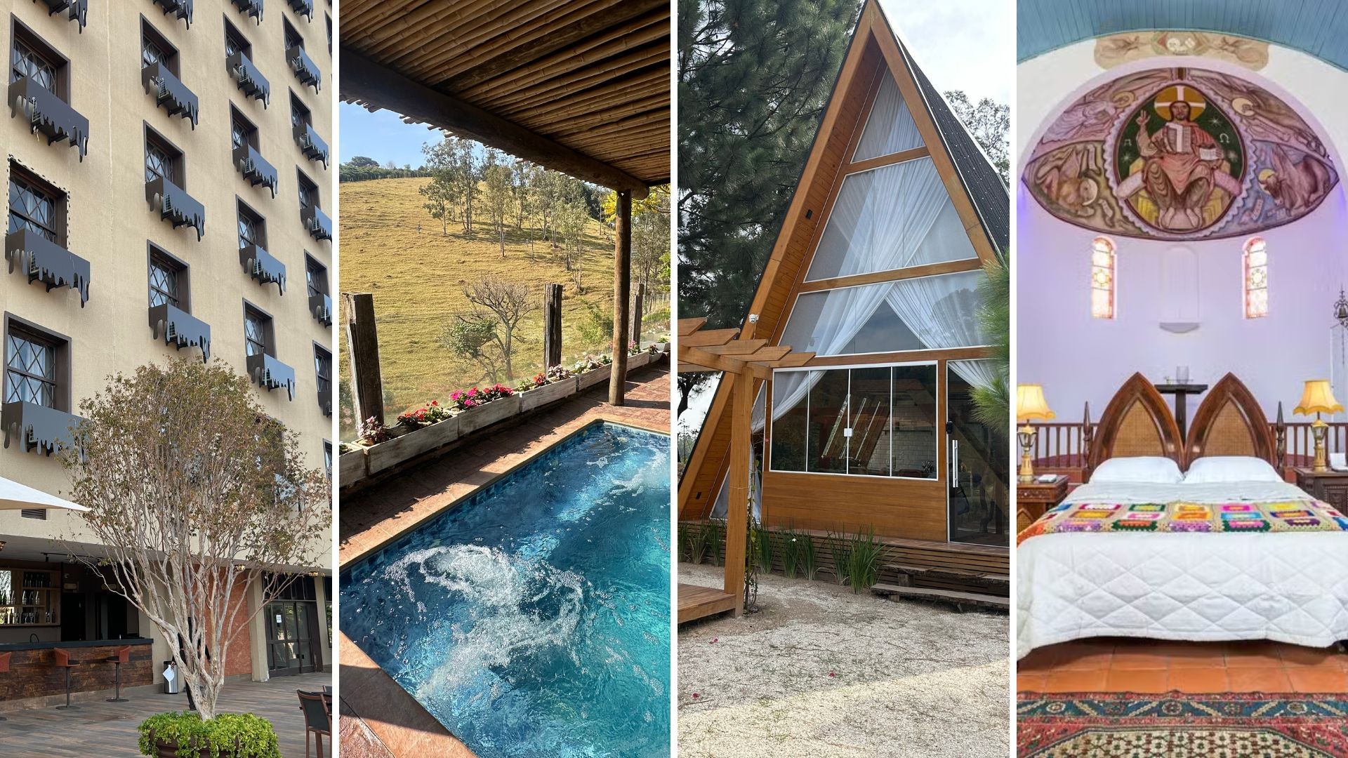 De hotel 'de chocolate' a cabanas de luxo: veja hospedagens diferentes para as férias no interior de SP