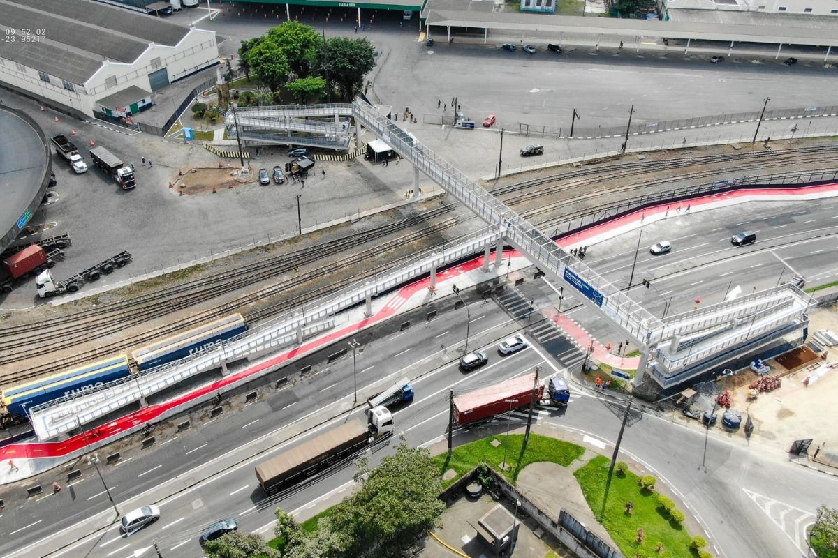 Nova passarela de acesso ao terminal de cruzeiros é inaugurada no Porto de Santos; confira
