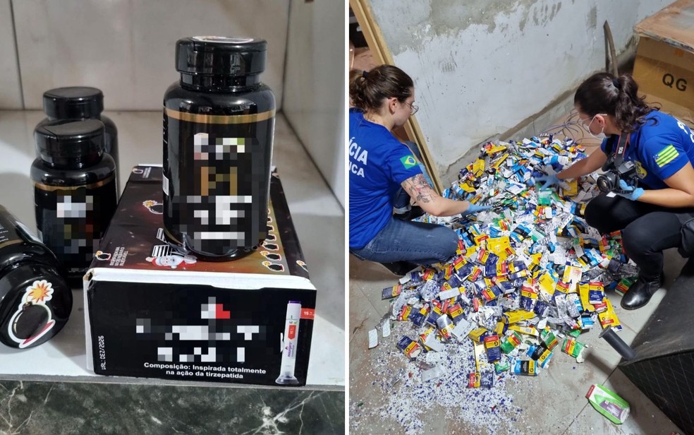 Pol&iacute;cia Civil realizou mandado de busca e apreens&atilde;o no im&oacute;vel do casal e encontrou o laborat&oacute;rio clandestino &mdash; Foto: &mdash; Fotos: Divulga&ccedil;&atilde;o/Pol&iacute;cia Civil