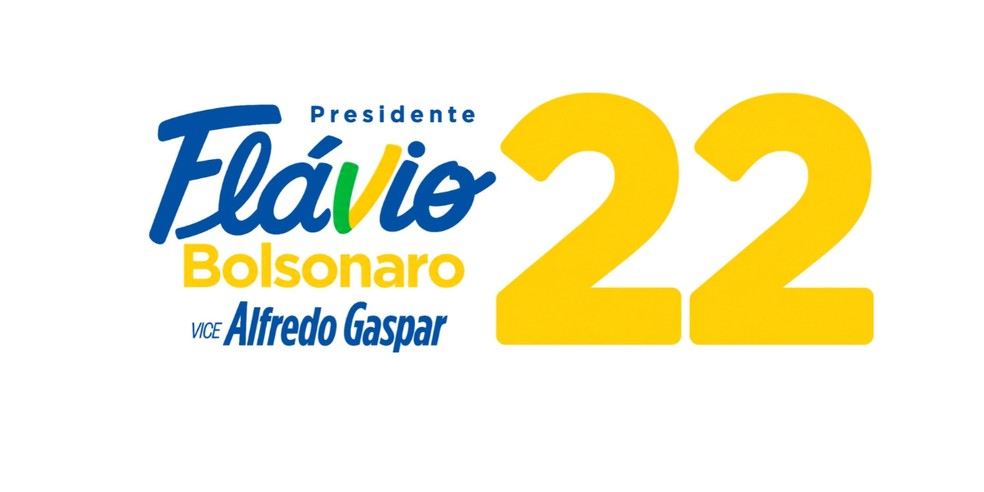 Logo campanha de Flávio Bolsonaro (PL) — Foto: Divulgação