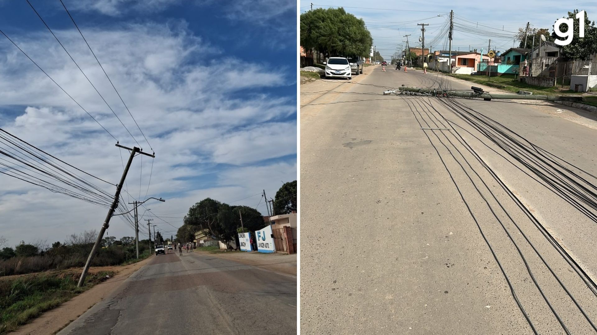 Vendaval devastador atinge Bagé e deixa centenas de residências sem luz