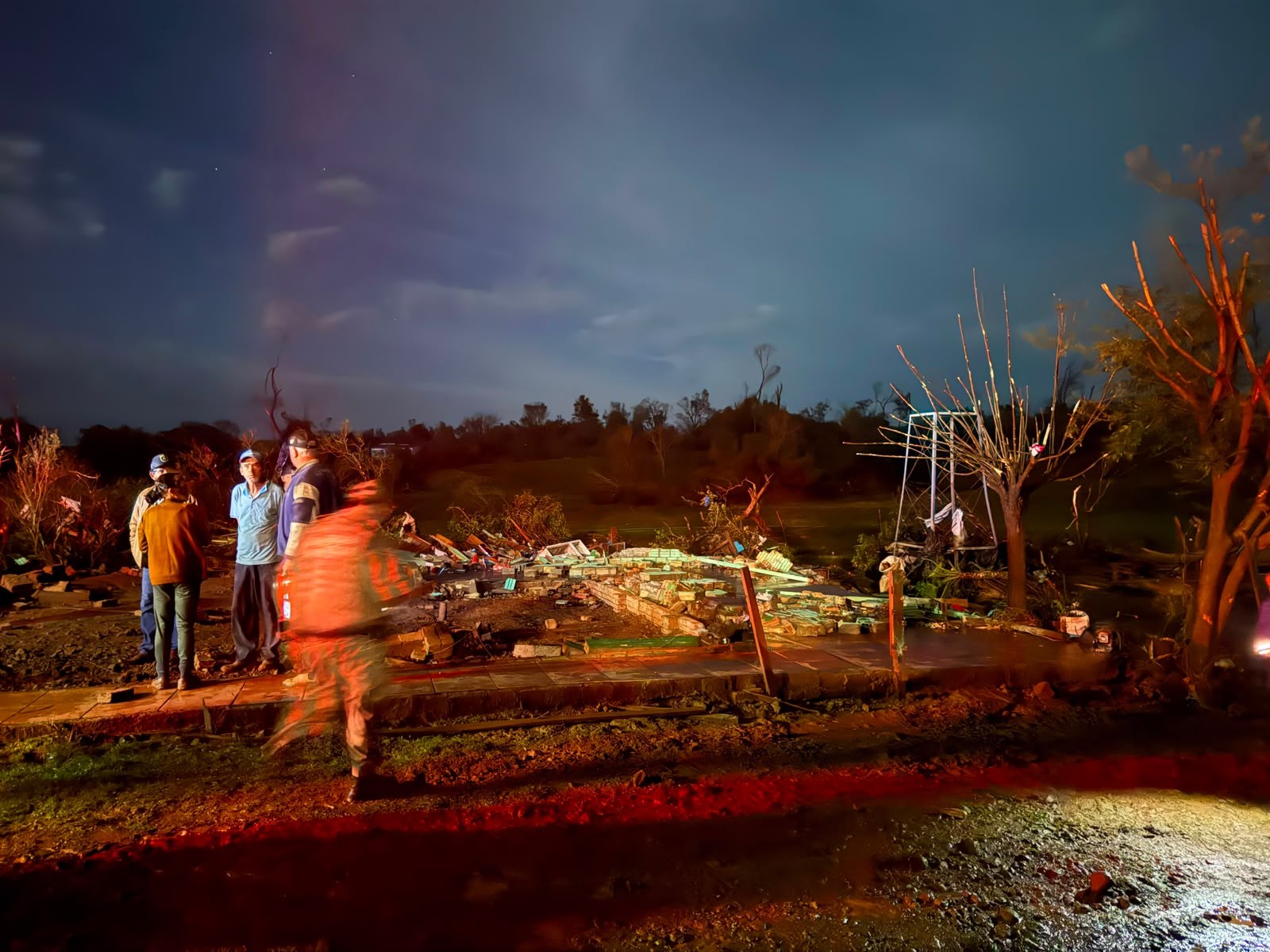 Fen&ocirc;meno tamb&eacute;m passou pela cidade de Sete de Setembro &mdash; Foto: Divulga&ccedil;&atilde;o/Defesa Civil