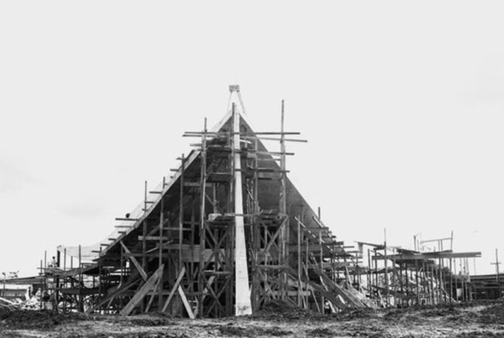 Igrejinha Nossa Senhora de Fátima em construção, no DF — Foto: Reprodução