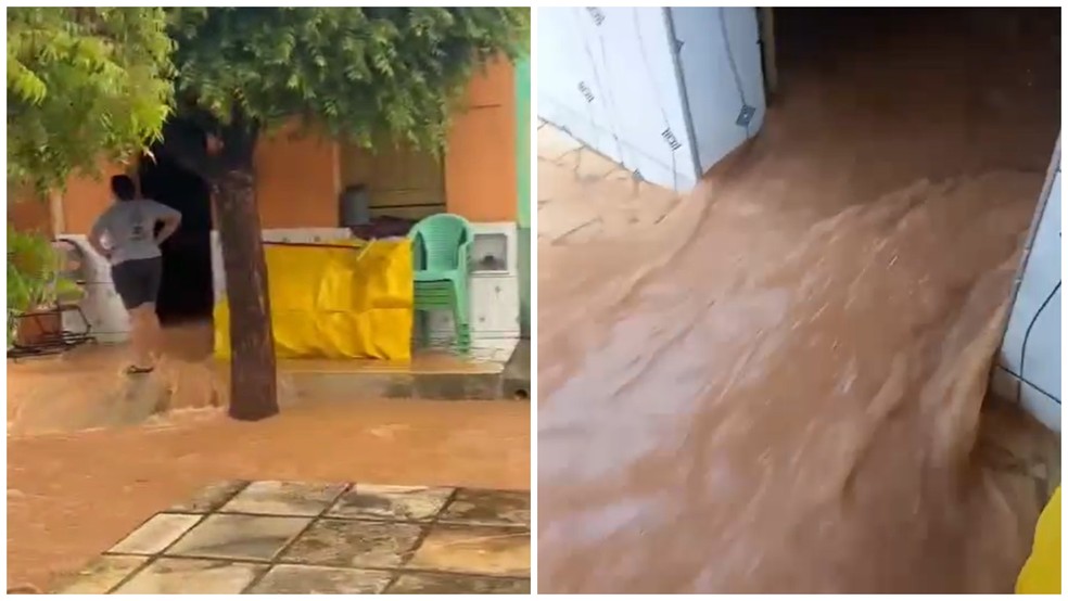 Comunidade do bairro Rubens Arrais Maia afirma que problema de enchente é recorrente por causa do açude desativado — Foto: Reprodução