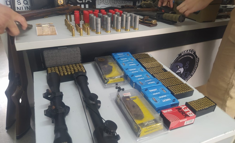 Muita munição foi apreendida em Campina Grande — Foto: Ewerton Correia/TV Paraíba