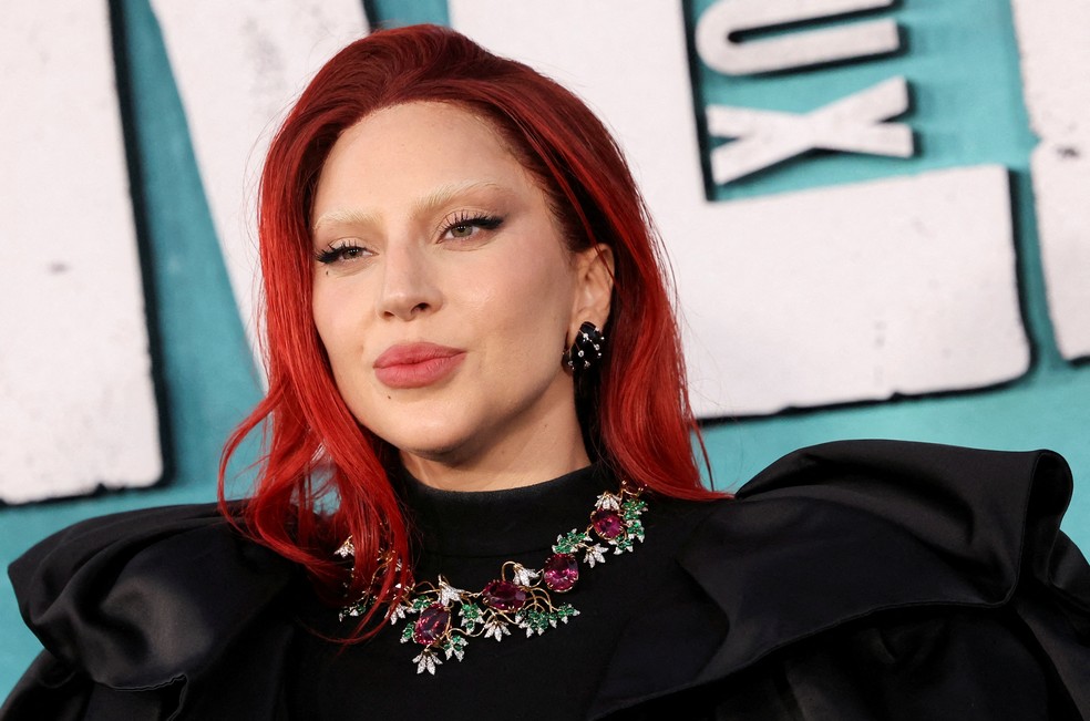 Lady Gaga durante a premiere do filme 'Coringa: Delírio a Dois', em 30 de setembro de 2024 — Foto: Mario Anzuoni/Reuters
