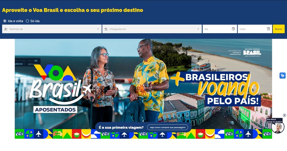 Passo a passo do Voa Brasil — Foto: Reprodução/Voa Brasil