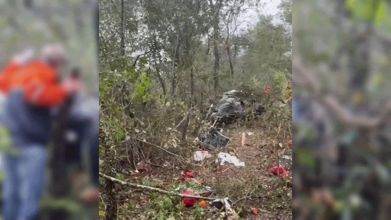 VÍDEO: imagens mostram resgate de sobreviventes após queda de helicóptero em área de mata no interior de SP